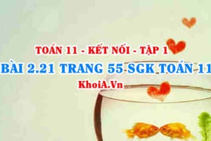 Bài 2.21 trang 55 SGK Toán 11 tập 1 Kết nối tri thức